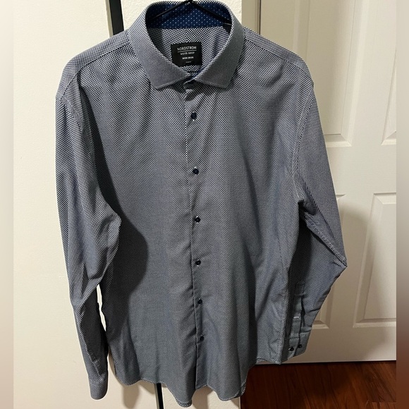 Nordstrom Other - Nordstrom Men’s Navy Micro-Pattern Long-Sleeve Dress Shirt
